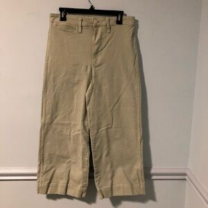 Madewell Green Emmett Wide Leg Crop Jeans Size 29